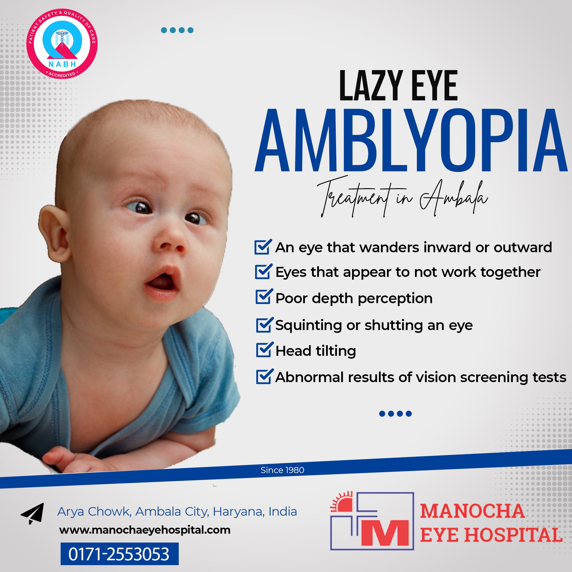 Lazy Eye Treatment in Ambala | Manocha Eye Hospital